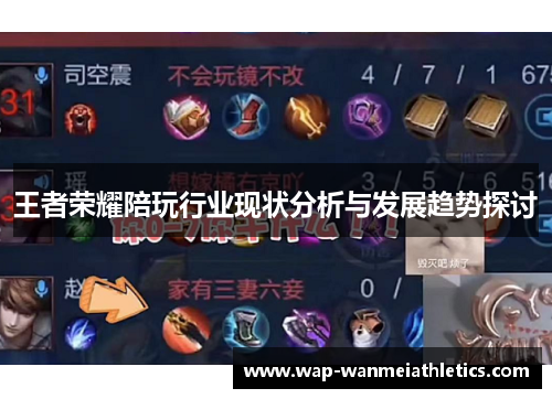 王者荣耀陪玩行业现状分析与发展趋势探讨